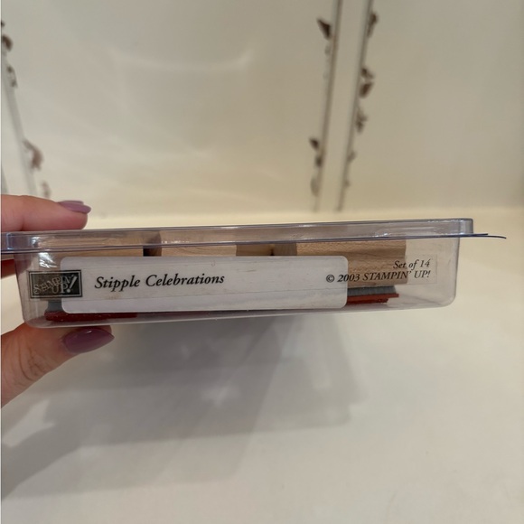 Stampin Up! ‘Stipple Celebrations’ set of 14 Wood Stamps 2003 - Picture 3 of 4